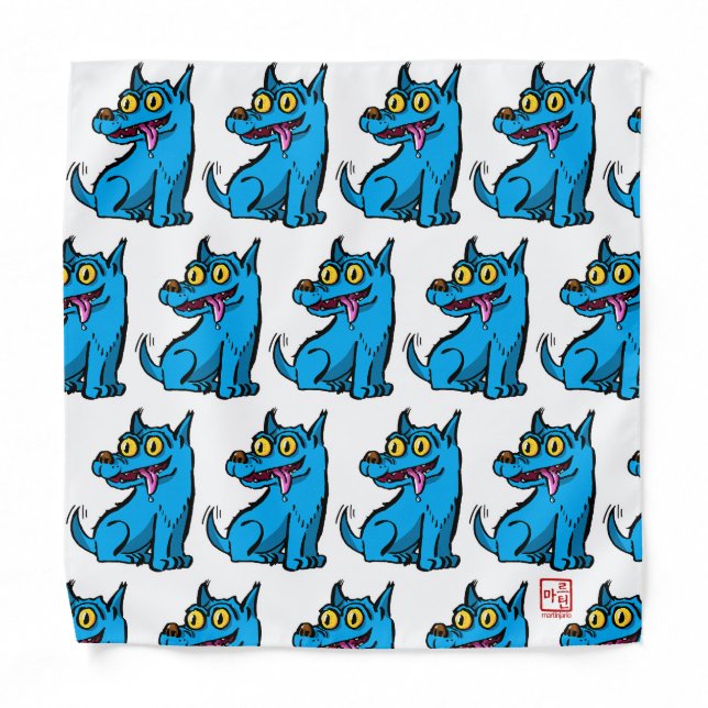 Blue dog bandana (Front)