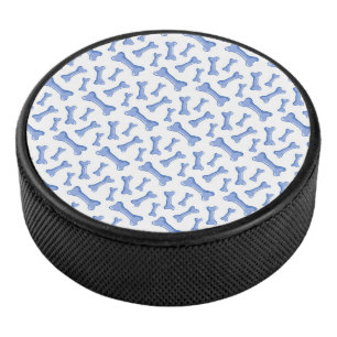 Blue Dog Bones Delicate Cute Puppies Animal Lover Hockey Puck