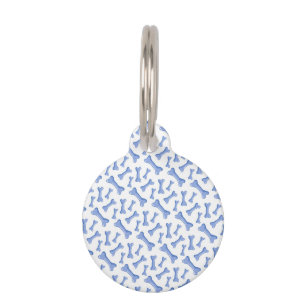 Blue Dog Bones Delicate Cute Puppies Animal Lover Pet ID Tag