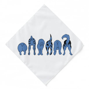 Blue Dog Butts Bandana