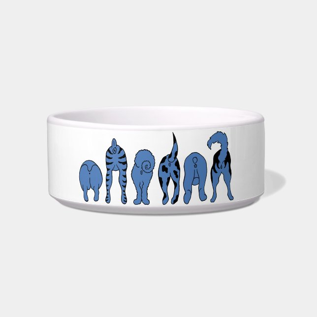 Blue Dog Butts Bowl (Front)