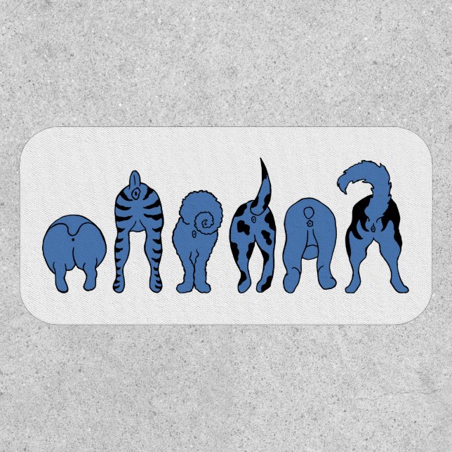 Blue Dog Butts Patch (Front)