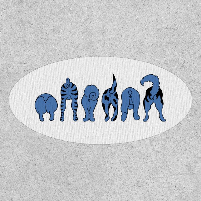 Blue Dog Butts Patch (Front)