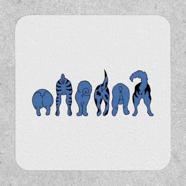 Blue Dog Butts Patch (Front)
