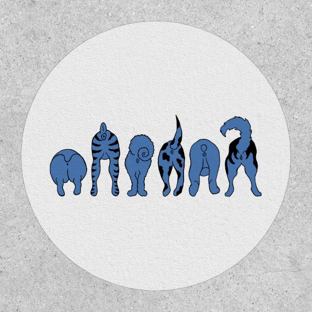 Blue Dog Butts Patch (Front)