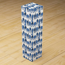 Blue Dog Butts Pattern