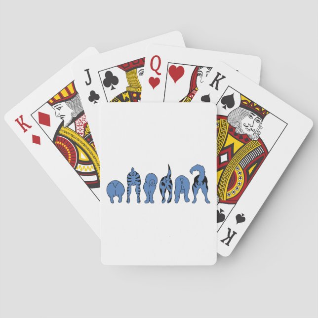 Blue Dog Butts Poker Cards (Back)
