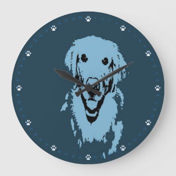 Blue Dog Clock by Iggys_World at Zazzle