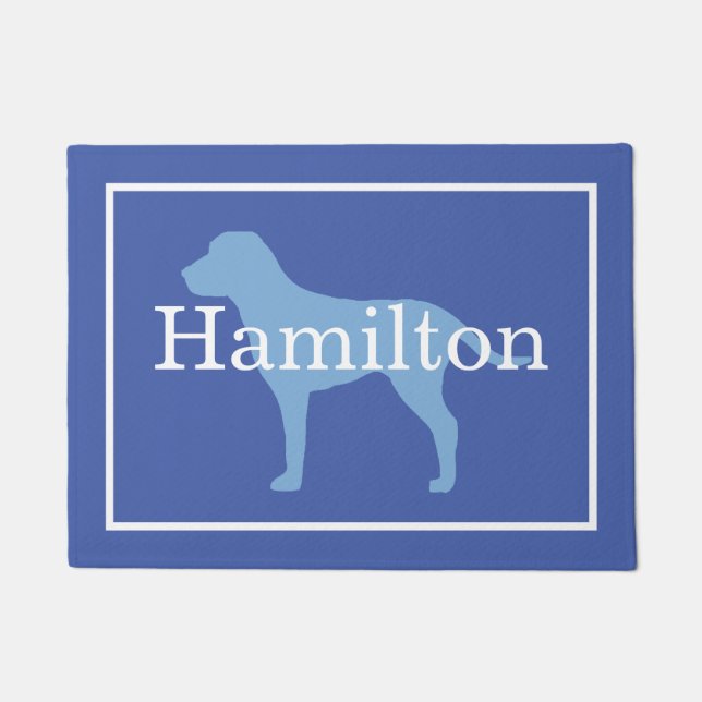 Blue Dog Doormat (Front)