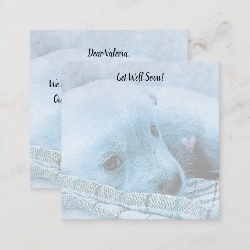 Blue Dog Get Well Note Card