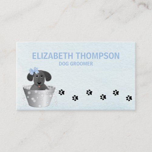 Blue Dog Grooming Dog Spa Appointment Card