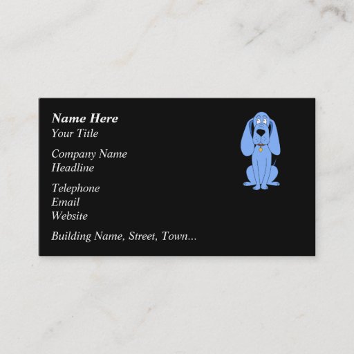 Customizable Blue Dog. Hound. Business Cards