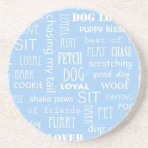 Blue Dog Lover Sayings Drink Coaster