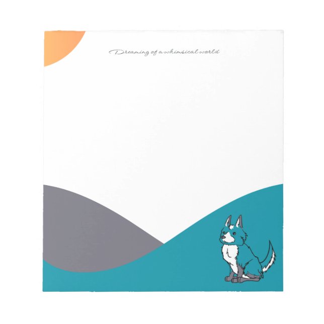 Blue Dog Notepad (Front)