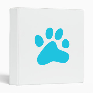 Blue Dog Paw 3 Ring Binder