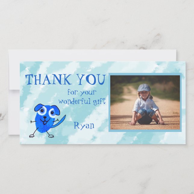 Blue Dog Personalized Thank You (Front)