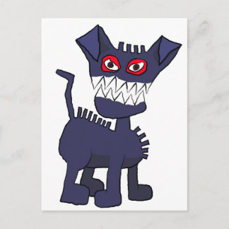 blue dog postcard