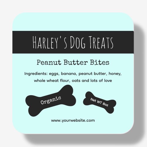 Blue  Dog Treat Business Labels
