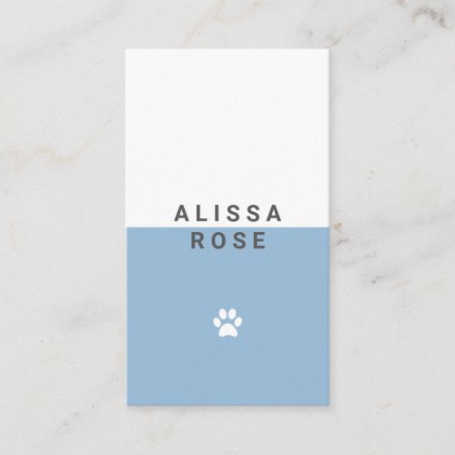 Blue Dog Walker Pet Sitting Business Card