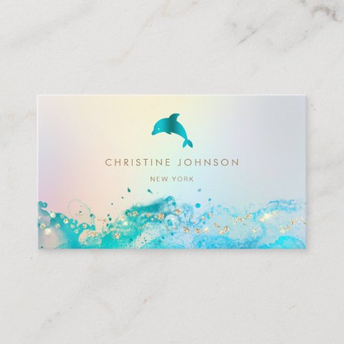 blue dolphin business card