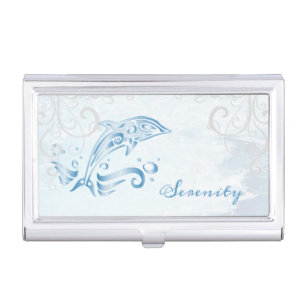 Blue Dolphin Business Card Case