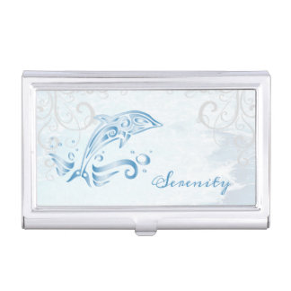 Blue Dolphin Business Card Case