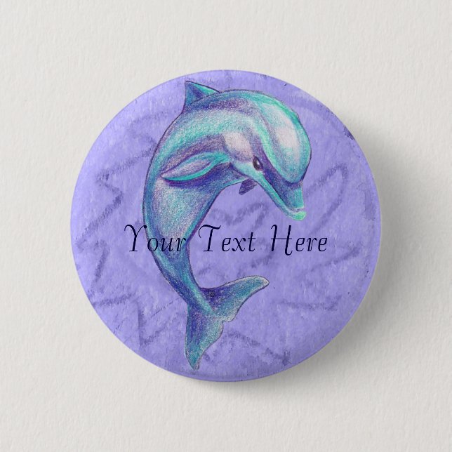 Blue Dolphin Button (Front)