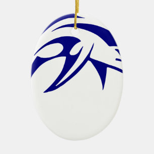 Blue Dolphin Ceramic Ornament