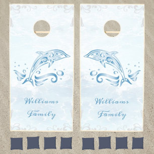 Blue Dolphin Cornhole Set