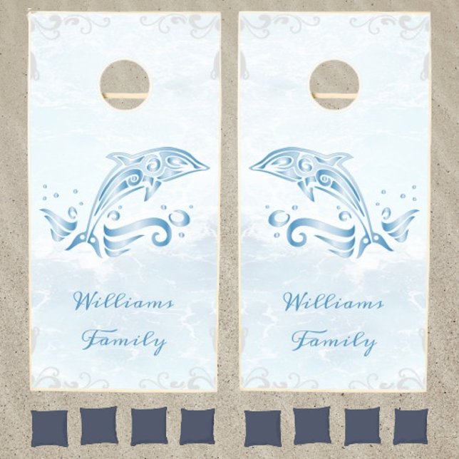 Blue Dolphin Cornhole Set (Blue Dolphin Cornhole Set)