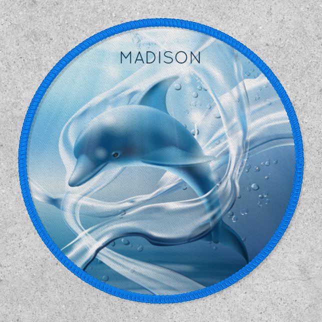 Blue Dolphin custom name Patch (Front)