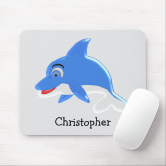 Blue Dolphin Design Mouse Pad