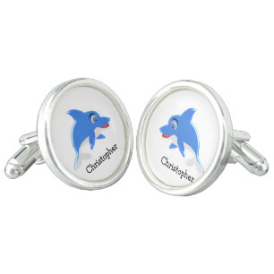Blue Dolphin Design Personalised Cufflinks