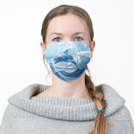 Blue Dolphin face mask (Worn)