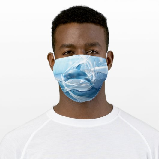 Blue Dolphin face mask (Worn)