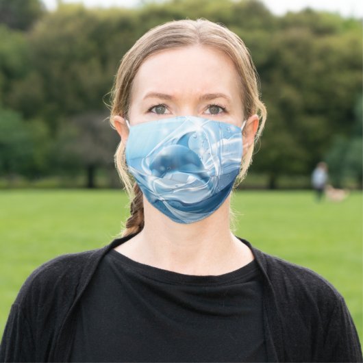 Blue Dolphin face mask (Outside)