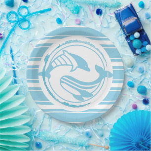 Blue Dolphin Paper Plates