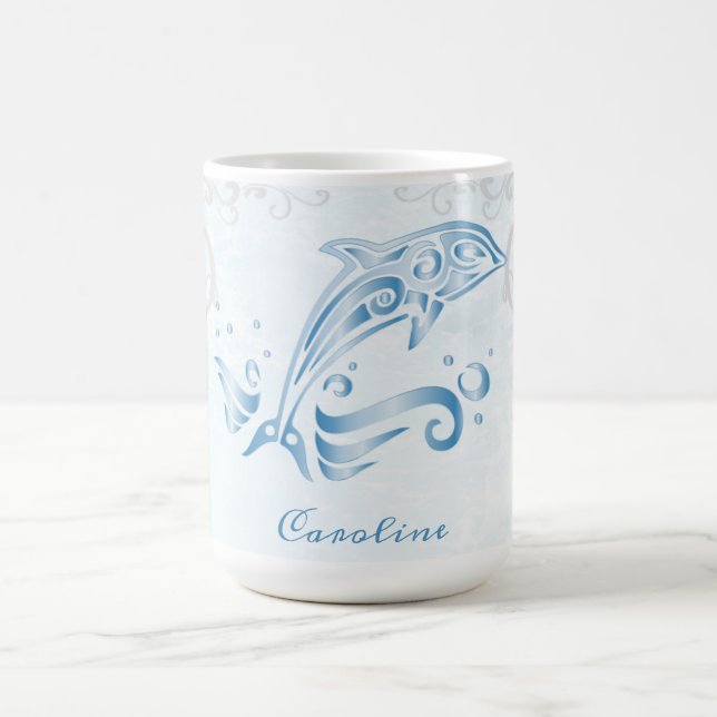 Blue Dolphin Personalized Coffee Mug (Center)