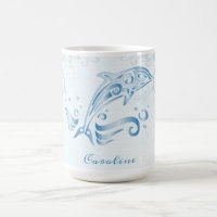 Blue Dolphin Personalized Coffee Mug