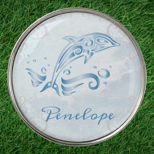 Blue Dolphin Personalized Golf Ball Marker