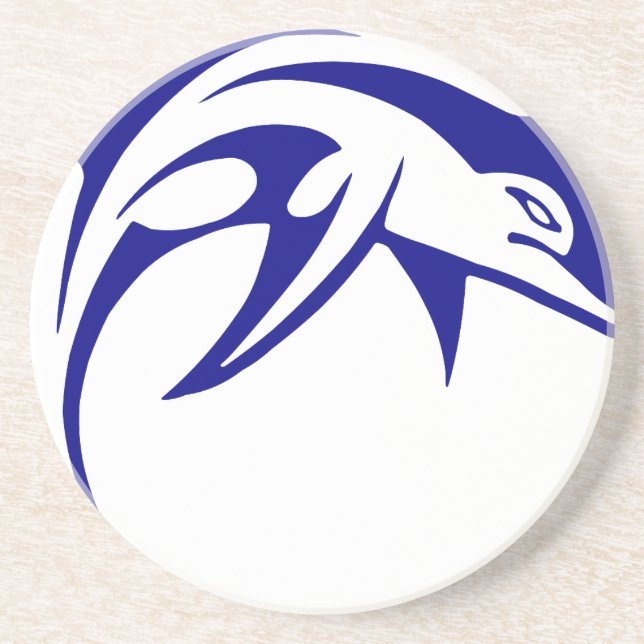 Blue Dolphin Sandstone Coaster (Front)
