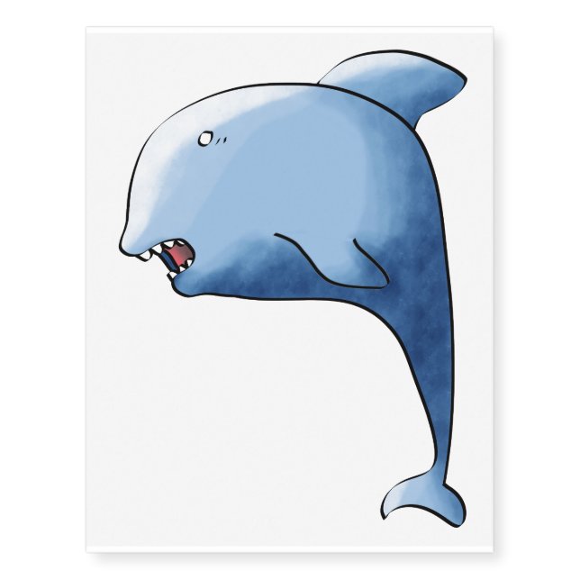 Blue dolphin temporary tattoos (Front)