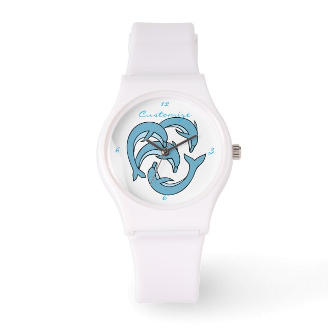 Blue Dolphins circling Thunder_Cove Watch (Front)