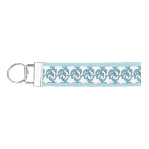 Blue Dolphins circling Thunder_Cove Wrist Keychain