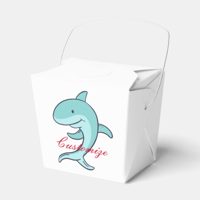 Blue Dolphins Leaping Thunder_Cove Favor Boxes (Front Side)