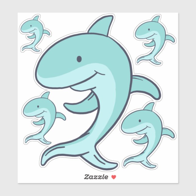 Blue Dolphins Leaping Thunder_Cove Sticker (Sheet)