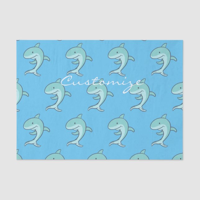 Blue Dolphins Leaping Thunder_Cove Tissue Paper (Front)