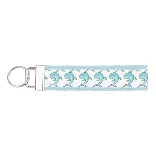 Blue Dolphins Leaping Thunder_Cove Wrist Keychain