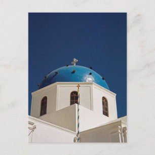 Blue dome, Santorini, Greece Postcard