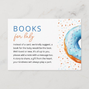  Blue Donut Baby Sprinkle Books for Baby Enclosure Card